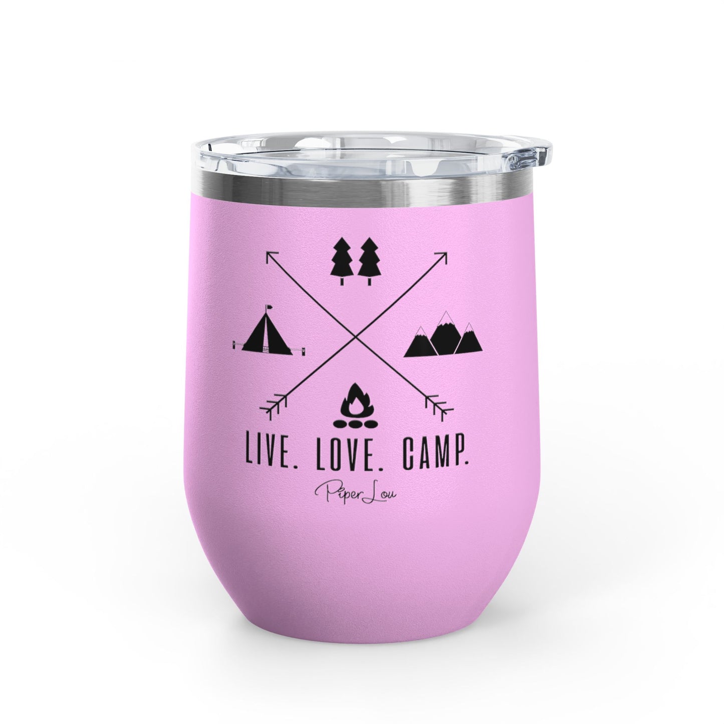 Live Love Camp Symbols 12oz Premium Insulated Tumbler