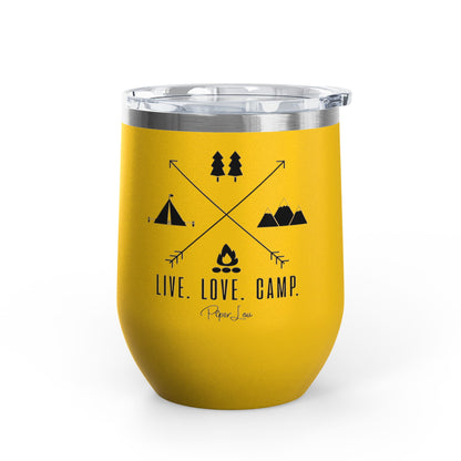 Live Love Camp Symbols 12oz Premium Insulated Tumbler