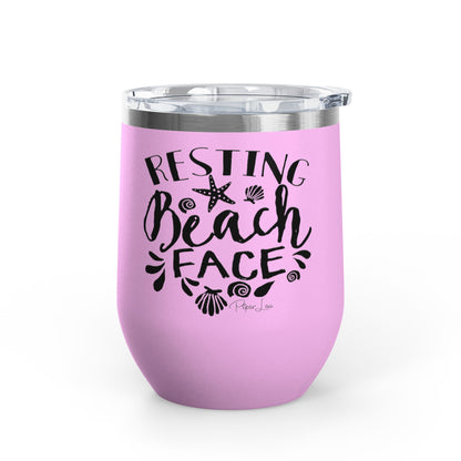 Resting Beach Face 12oz Premium Insulated Tumbler