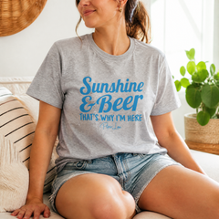 Sunshine and Beer Classic Tee — lifestyle hero