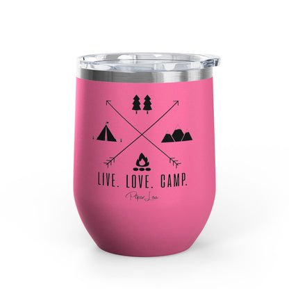 Live Love Camp Symbols 12oz Premium Insulated Tumbler