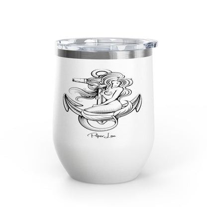 Mermaid Anchor 12oz Premium Insulated Tumbler