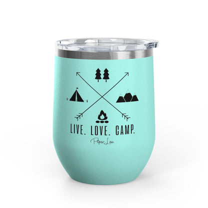 Live Love Camp Symbols 12oz Premium Insulated Tumbler