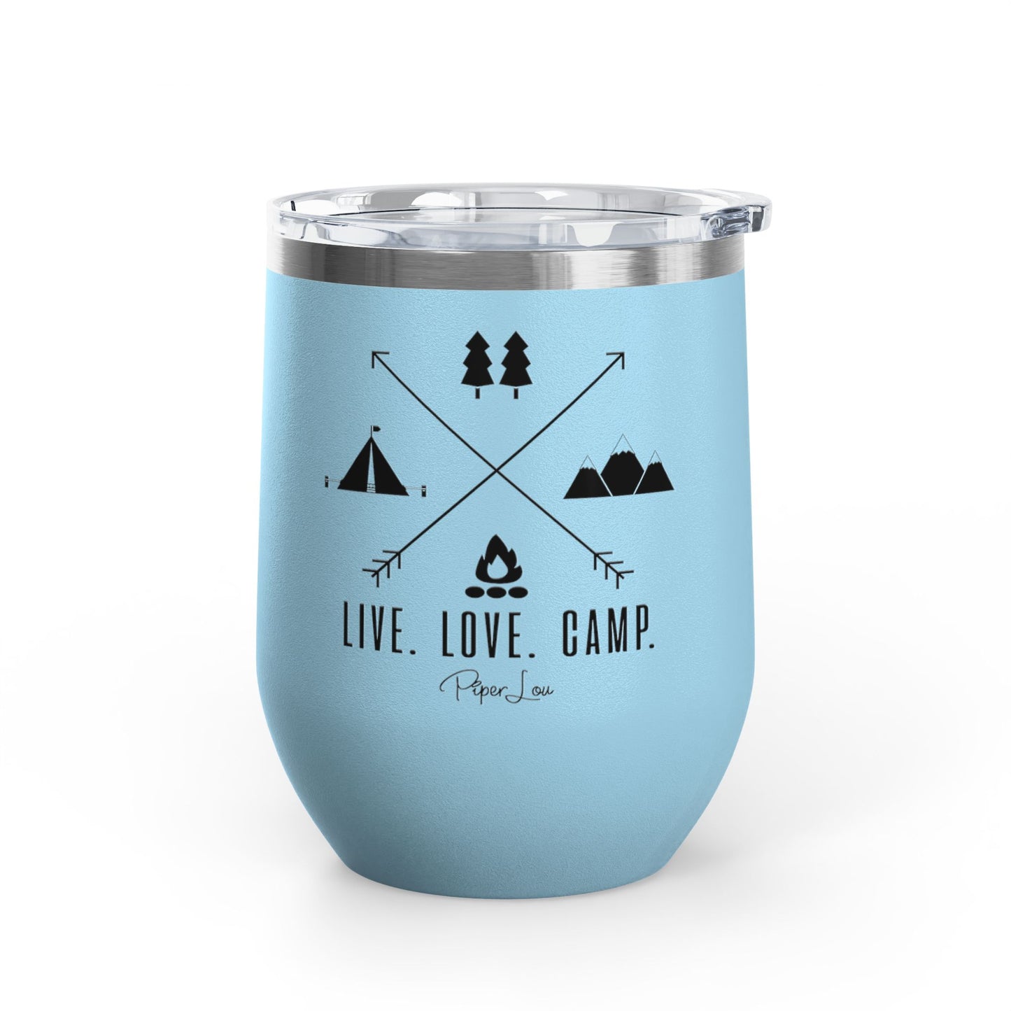 Live Love Camp Symbols 12oz Premium Insulated Tumbler