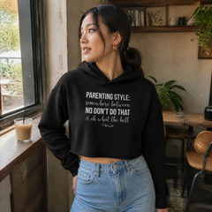Parenting Style Cropped Hoodie — lifestyle hero