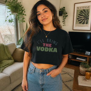 I'll Bring The Vodka Cropped Boxy Tee — lifestyle hero