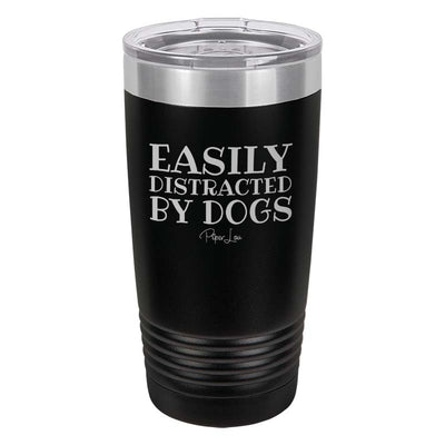 Easily Distracted By Dogs Old School Tumbler
