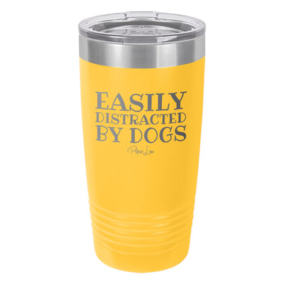 Easily Distracted By Dogs Old School Tumbler