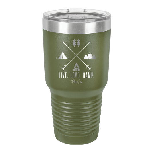 Live, Love, Camp Symbols - 30oz Premium Insulated Tumbler