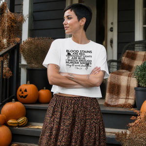 Blood Stains Are Red Cropped Boxy Tee — lifestyle hero