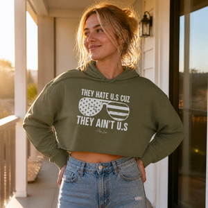 They Hate US Cuz They Ain't US Cropped Hoodie — lifestyle hero