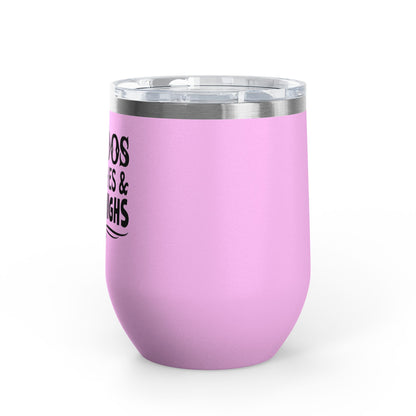 Tattoos Pretty Eyes & Thick Thighs 12oz Premium Insulated Tumbler