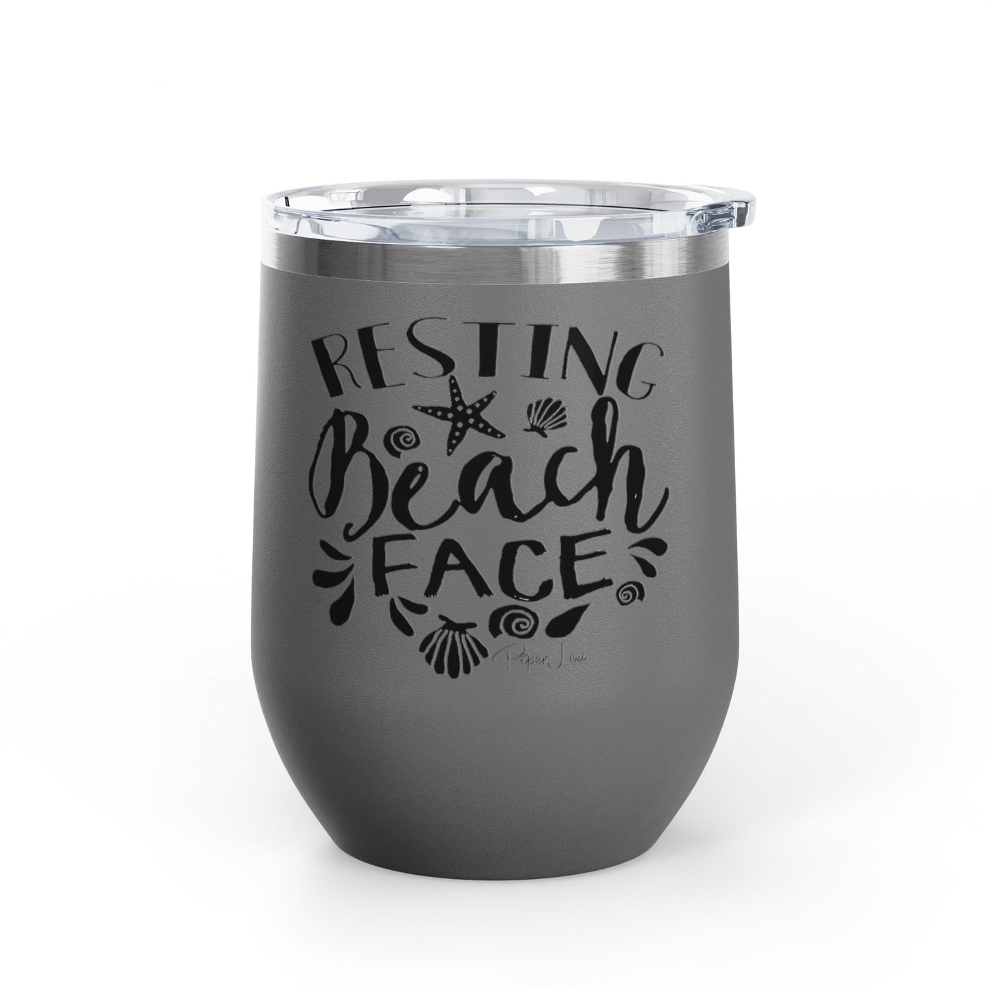 Resting Beach Face 12oz Premium Insulated Tumbler