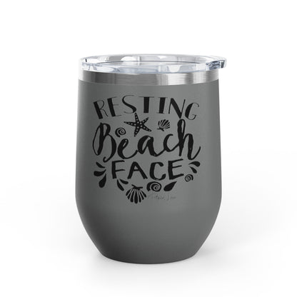 Resting Beach Face 12oz Premium Insulated Tumbler
