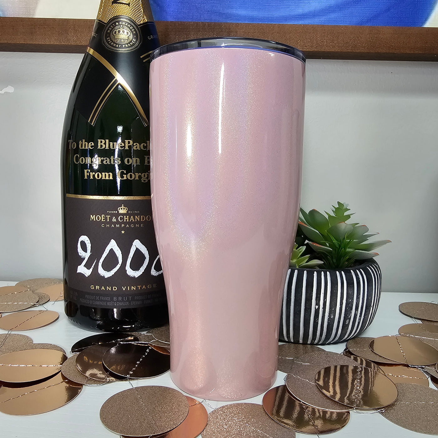 Clearance | Piper Lou Sparkle Pink Tumbler