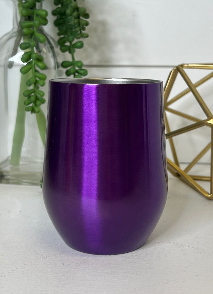 Clearance | Piper Lou Metallic Purple Wine Cup