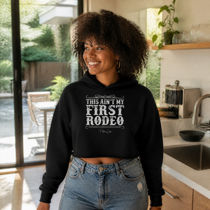 This Ain't My First Rodeo Cropped Hoodie — lifestyle hero