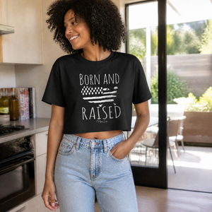 Born And Raised Cropped Boxy Tee — lifestyle hero