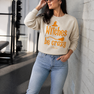 Witches Be Crazy Graphic Crewneck Sweatshirt — lifestyle hero