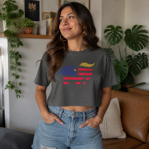 Cute Trumplican Cropped Boxy Tee — lifestyle hero