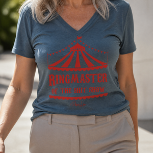 Ringmaster Of The Shit Show Women's Graphic V-Neck — lifestyle hero
