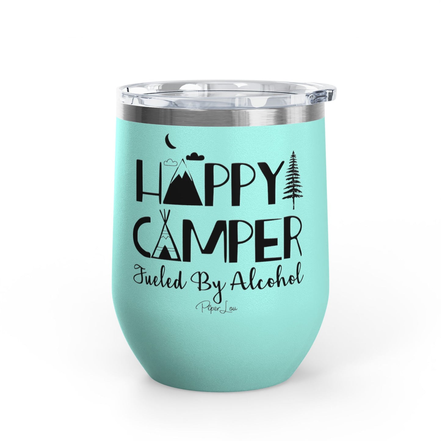 Happy Camper Fueled By Alcohol 12oz Premium Insulated Tumbler