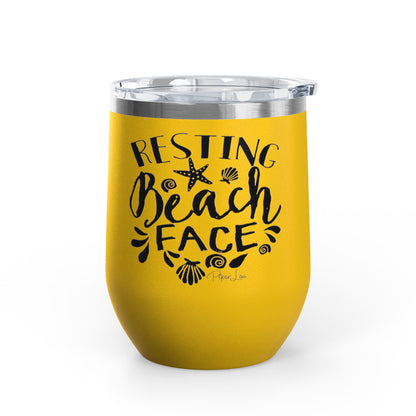 Resting Beach Face 12oz Premium Insulated Tumbler