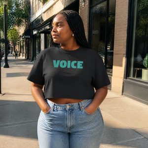 I'll Bring The Voice Of Reason Cropped Boxy Tee — lifestyle hero