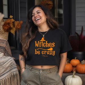 Witches Be Crazy Cropped Boxy Tee — lifestyle hero