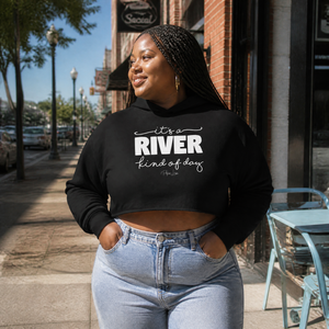 It's A River Kind Of Day Cropped Hoodie — lifestyle hero
