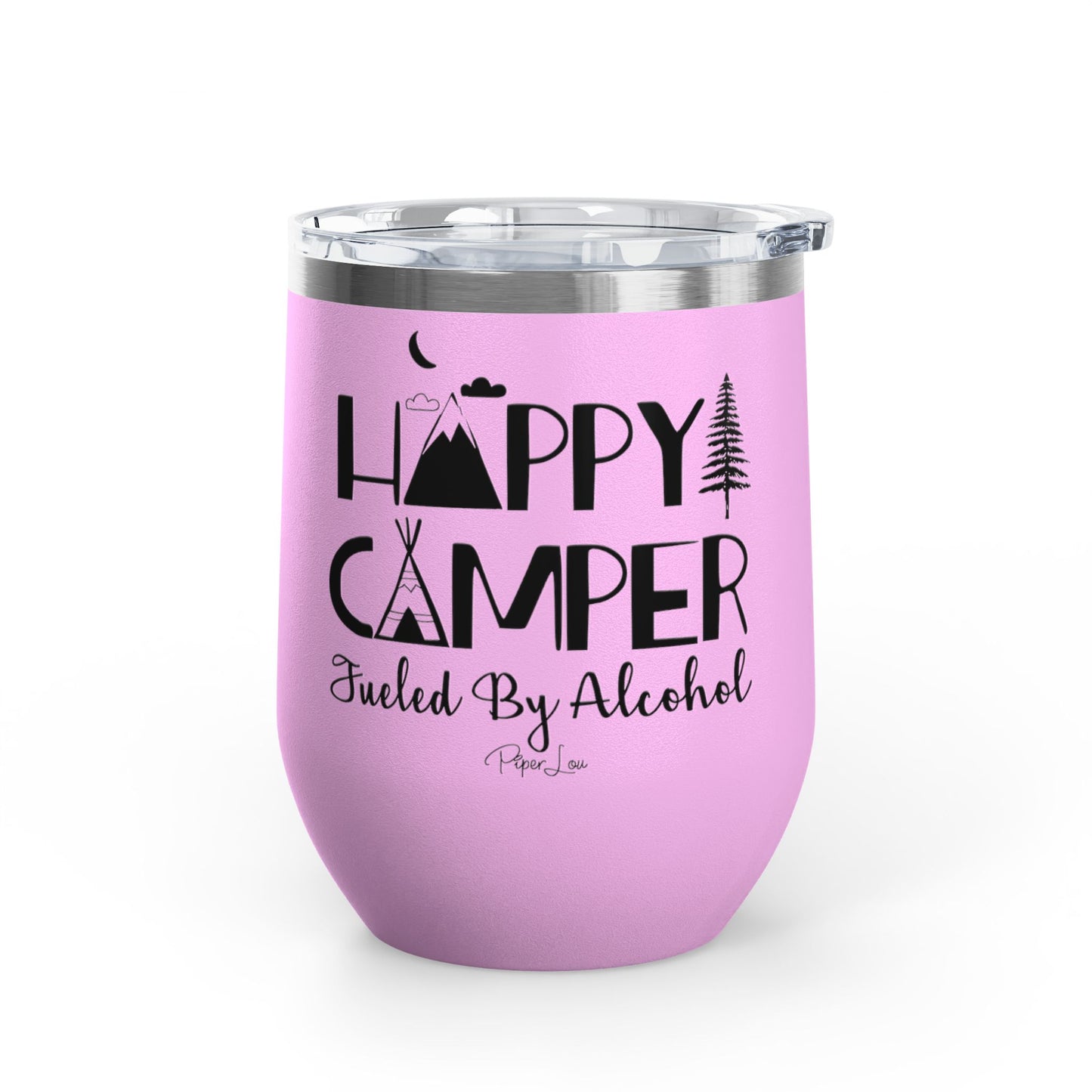 Happy Camper Fueled By Alcohol 12oz Premium Insulated Tumbler