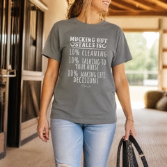 Mucking Out Stalls Classic Tee — lifestyle hero