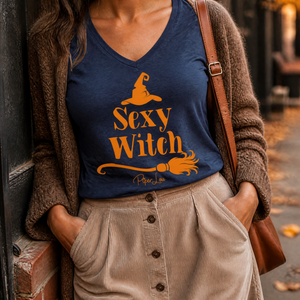 Sexy Witch Women's Graphic V-Neck — lifestyle hero