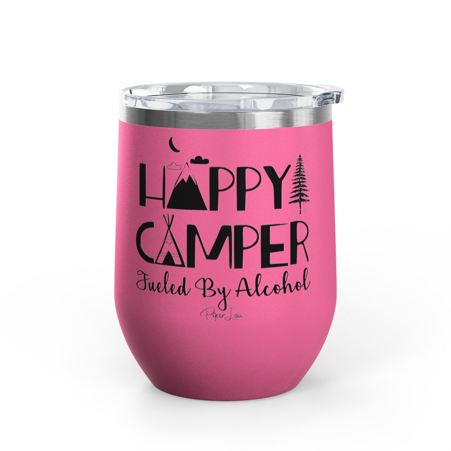 Happy Camper Fueled By Alcohol 12oz Premium Insulated Tumbler