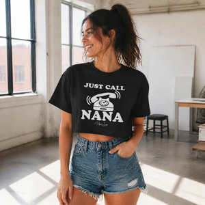 Just Call Nana Cropped Boxy Tee — lifestyle hero