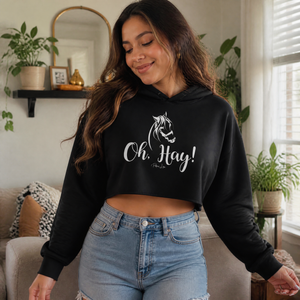 Oh Hay Cropped Hoodie — lifestyle hero