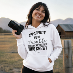 Trouble When We're Together Graphic Hoodie — lifestyle hero