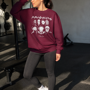 Horror Friends Graphic Crewneck Sweatshirt — lifestyle hero