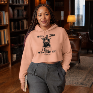 Anti Murdery Juice Cropped Hoodie — lifestyle hero