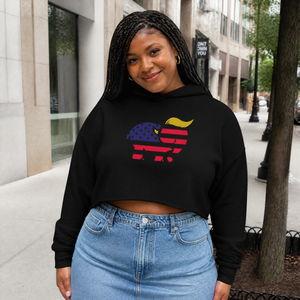 Trumplican Cropped Hoodie — lifestyle hero