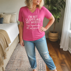 Im Not Slurring My Words Women's Graphic V-Neck — lifestyle hero