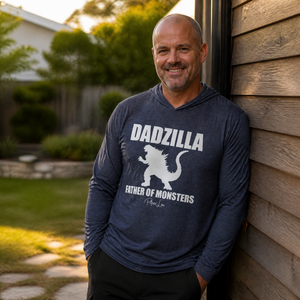 Dadzilla Father Of Monsters Hooded Long Sleeve Tee — lifestyle hero