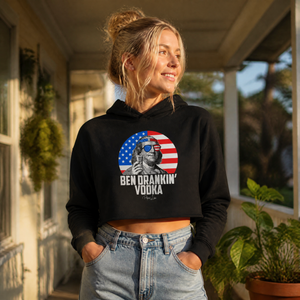 Ben Drankin Vodka Cropped Hoodie — lifestyle hero