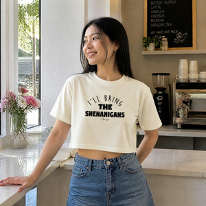 I'll Bring The Shenanigans Cropped Boxy Tee — lifestyle hero