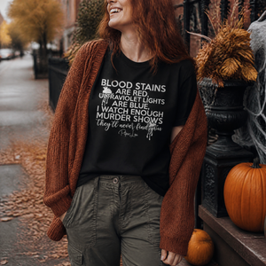 Blood Stains Are Red Premium Tee — lifestyle hero