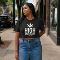 High Maintenance Cropped Boxy Tee — lifestyle hero