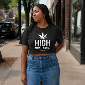 High Maintenance Cropped Boxy Tee — lifestyle hero