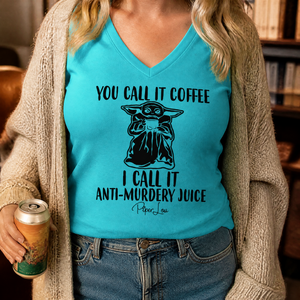 Anti Murdery Juice Women's Graphic V-Neck — lifestyle hero