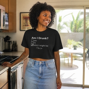 Am I Drunk Cropped Boxy Tee — lifestyle hero