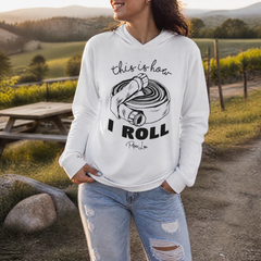 This Is How I Roll Red Hose Hooded Long Sleeve Tee — lifestyle hero